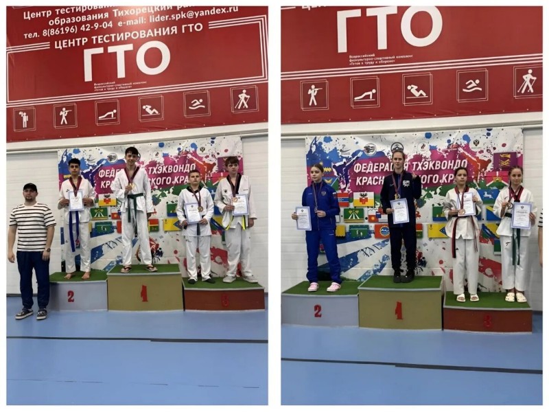 Туапсинские спортсмены заняли успешно выступили на первенстве Краснодарского края по олимпийскому тхэквондо